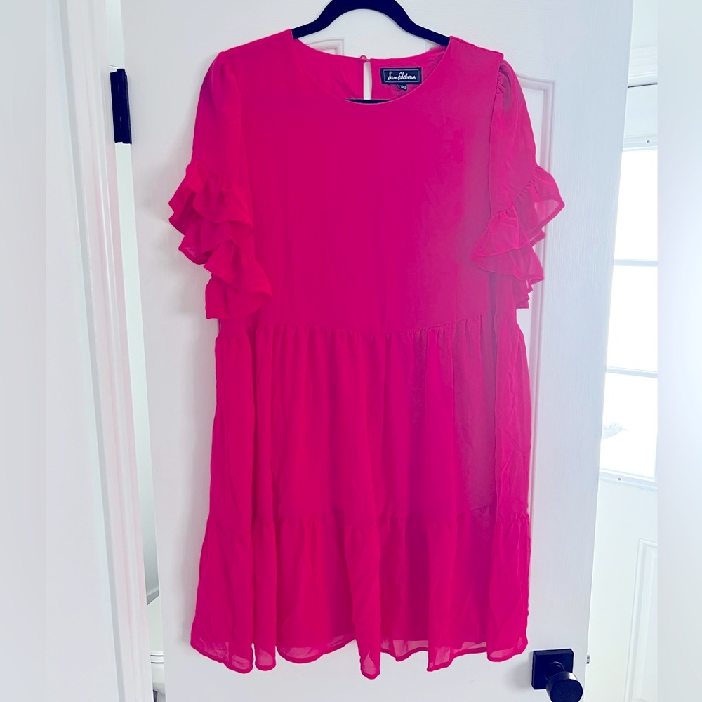 Hot Pink Sam Edelman Babydoll Dress- Large - Picture 1 of 3